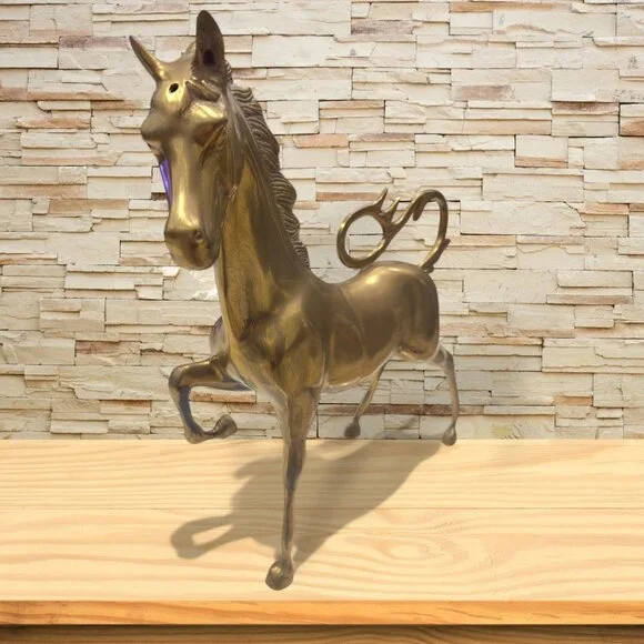 Vintage Brass Horse Statue - Picture 13 of 16